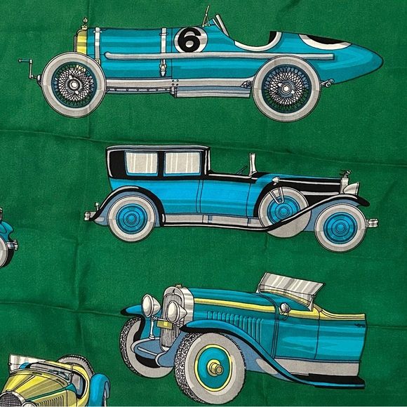 Kreier Veterans of the Road Silk Scarf Antique Classic Cars Vintage - Picture 2 of 9